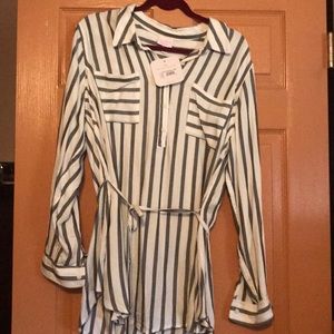 Striped maternity tunic